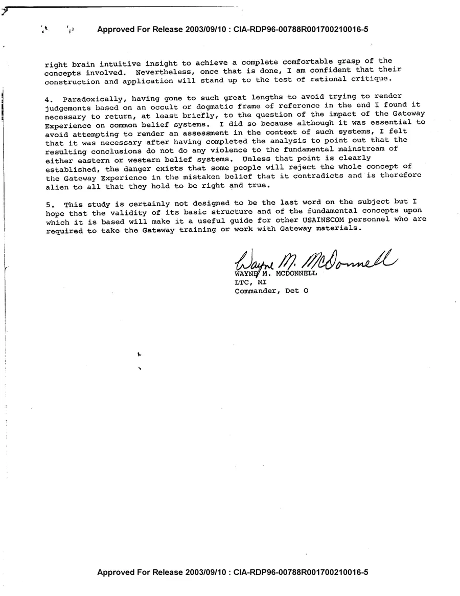 Analysis and Assessment of the Gateway Process — leaf 2, facsimile of the released scan