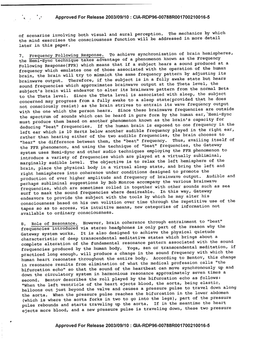 Analysis and Assessment of the Gateway Process — leaf 7, printed page 5, facsimile of the released scan