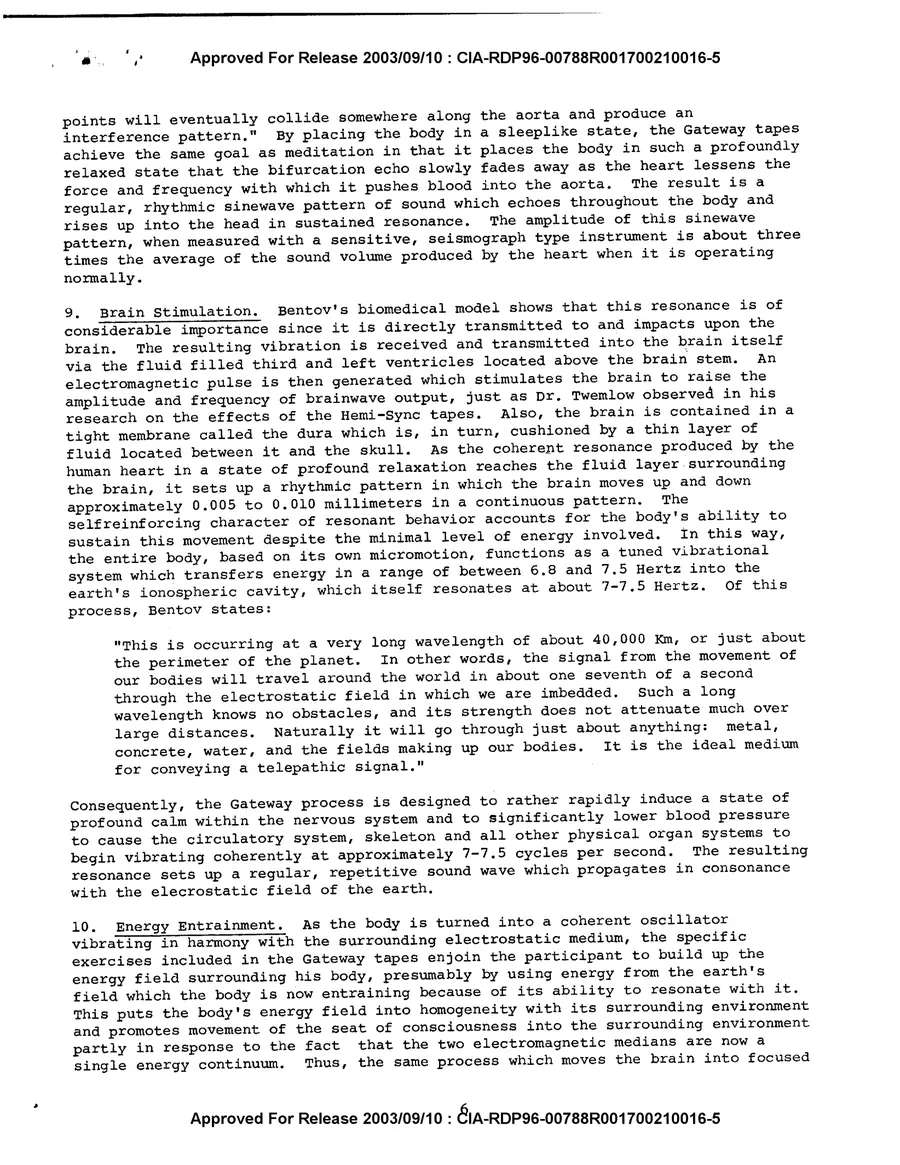 Analysis and Assessment of the Gateway Process — leaf 8, printed page 6, facsimile of the released scan