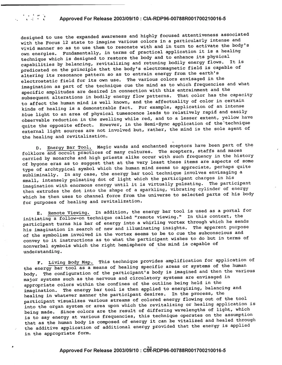 Analysis and Assessment of the Gateway Process — leaf 23, printed page 21, facsimile of the released scan