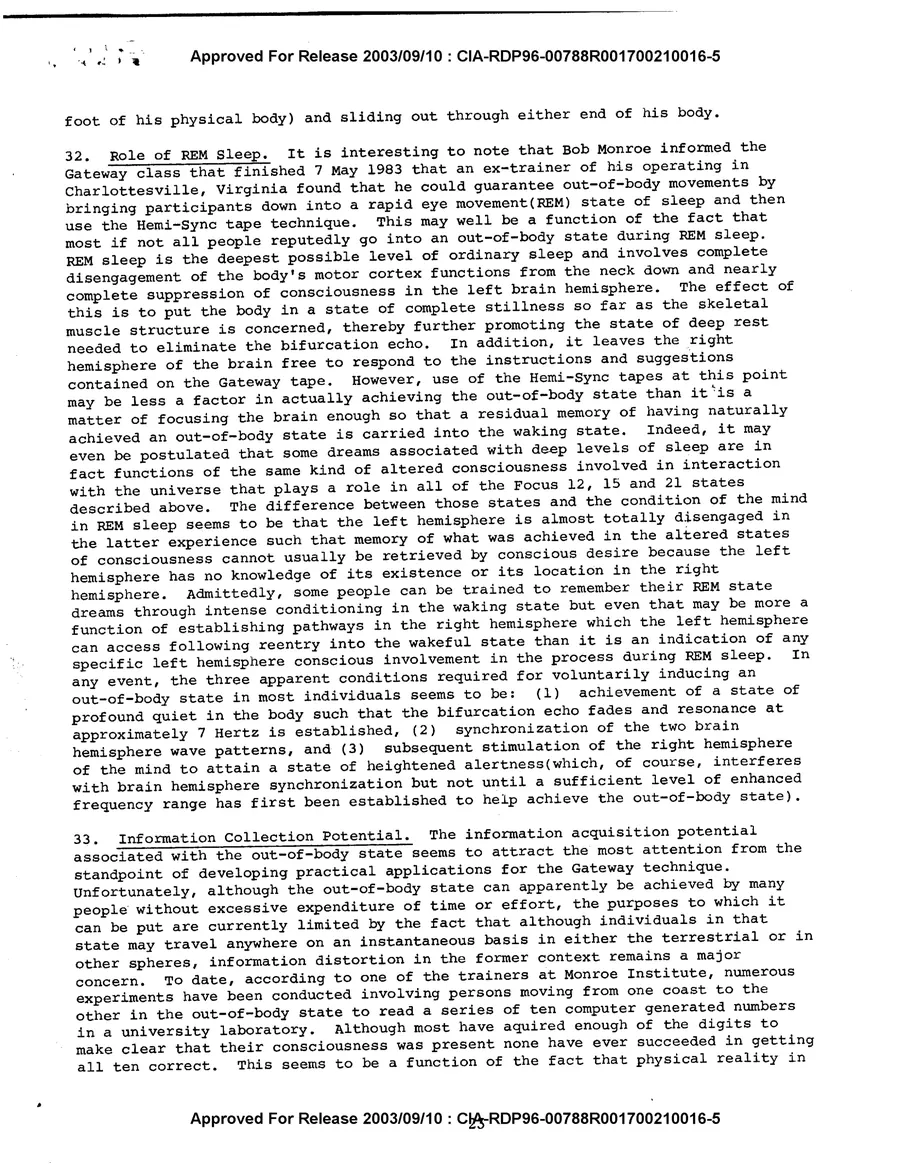 Analysis and Assessment of the Gateway Process — leaf 25, printed page 23, facsimile of the released scan
