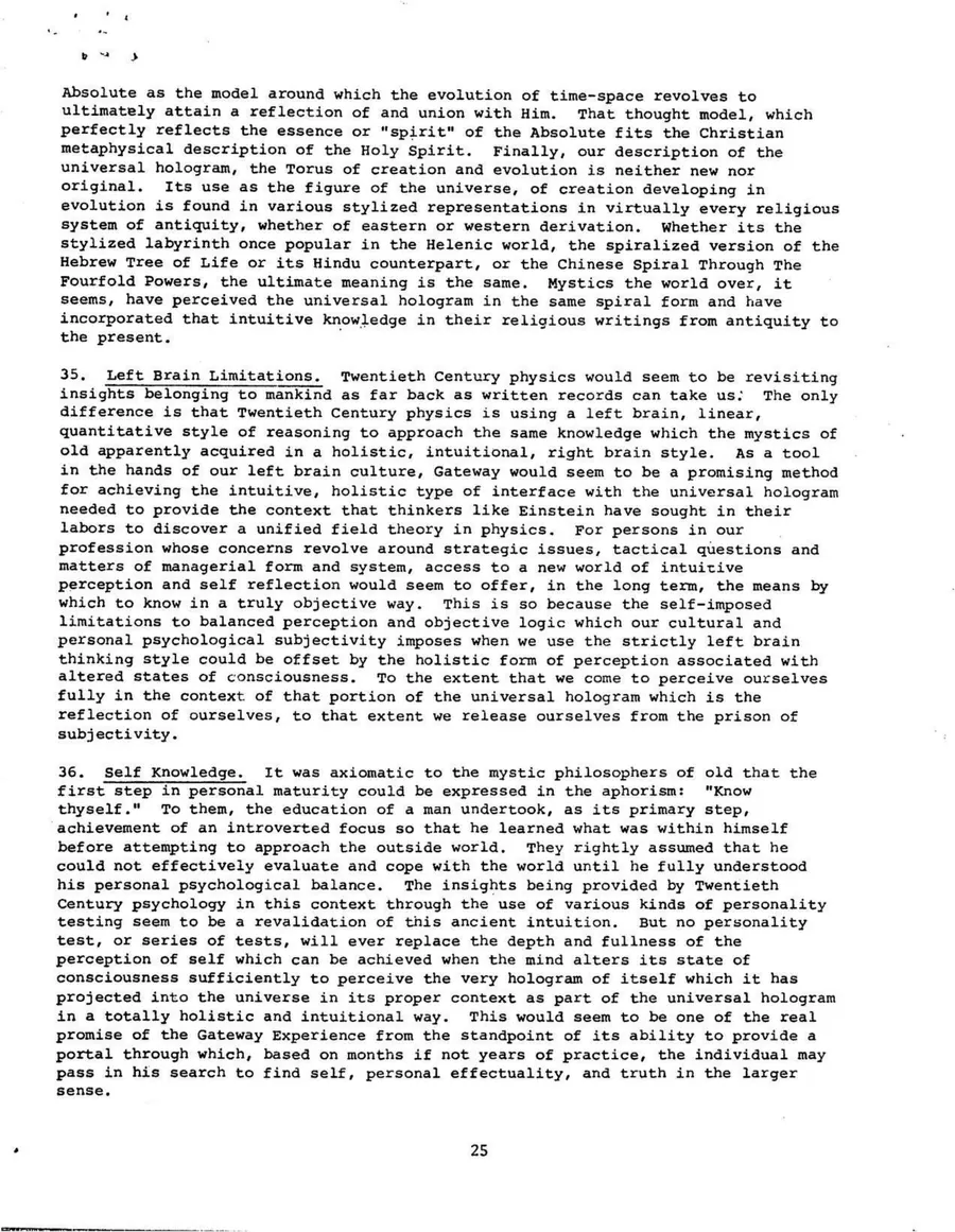 Analysis and Assessment of the Gateway Process — leaf 27, printed page 25, facsimile of the released scan
