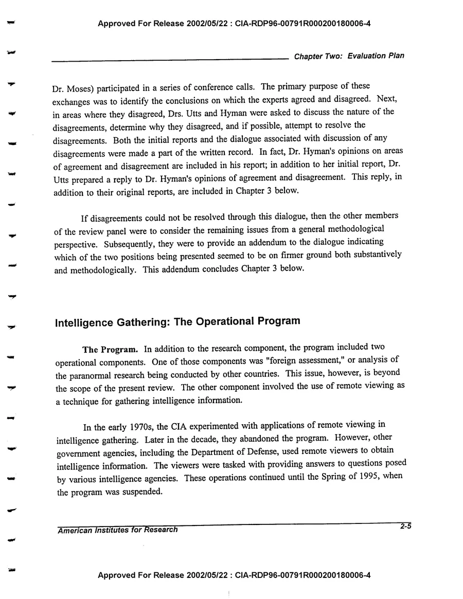 An Evaluation of Remote Viewing: Research and Applications — leaf 23, printed page 2-5, facsimile of the released scan