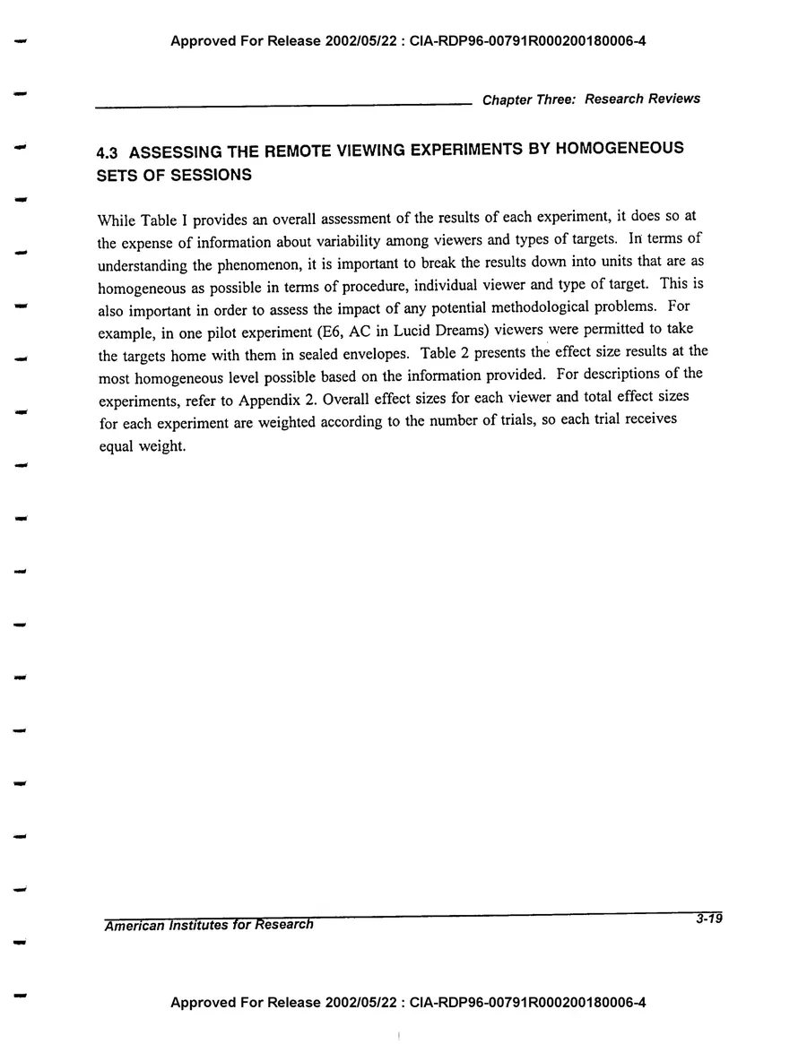 An Evaluation of Remote Viewing: Research and Applications — leaf 48, printed page 3-19, facsimile of the released scan