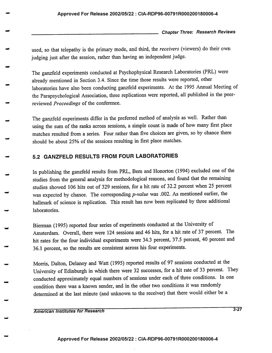 An Evaluation of Remote Viewing: Research and Applications — leaf 56, printed page 3-27, facsimile of the released scan