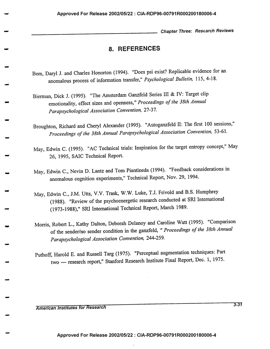 An Evaluation of Remote Viewing: Research and Applications — leaf 60, printed page 3-31, facsimile of the released scan