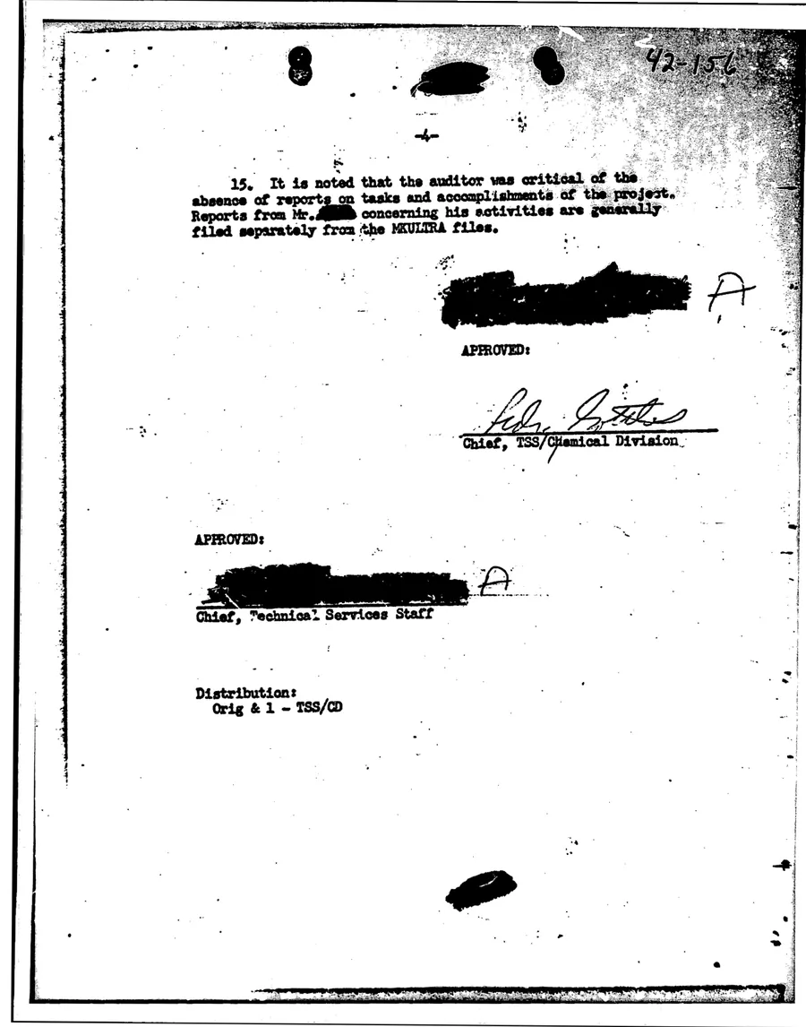 Report of Inspection of MKULTRA — leaf 52, printed page 4 (memorandum of 1 August 1955), facsimile of the released scan