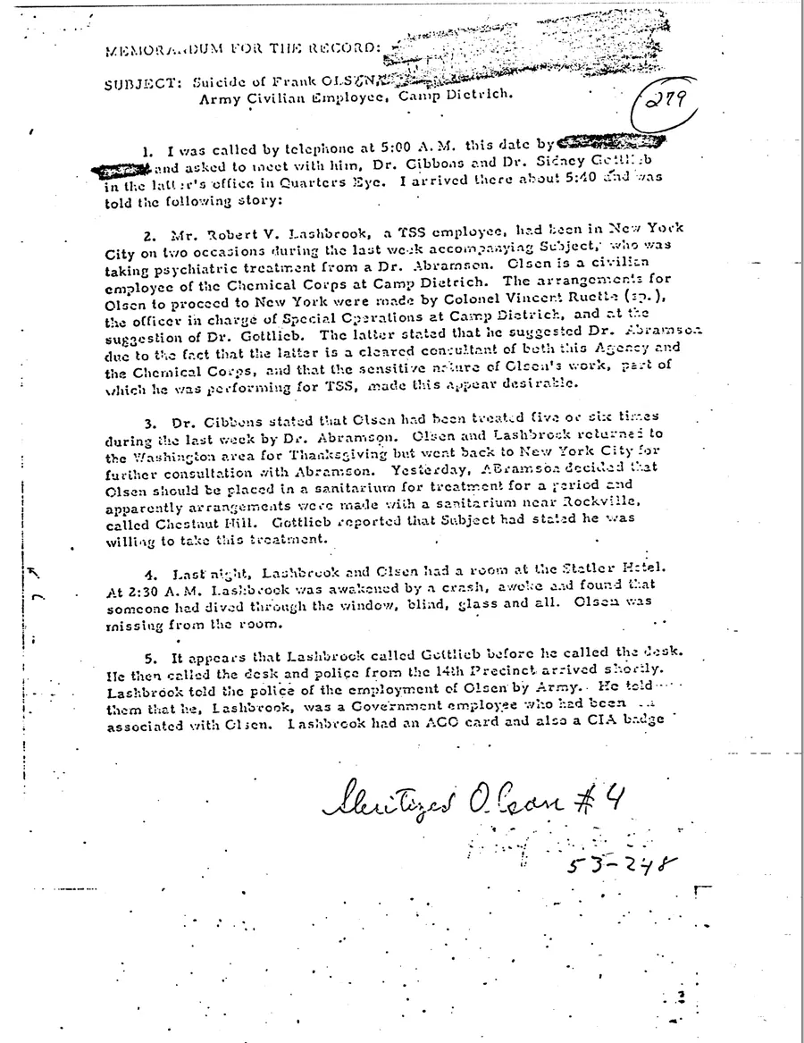FRANK R. OLSON — leaf 1, facsimile of the released scan