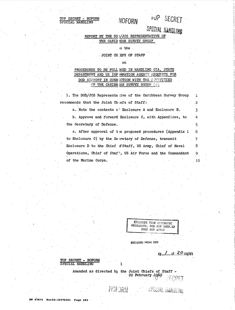 Justification for US Military Intervention in Cuba — leaf 10, printed page 1, facsimile of the released scan