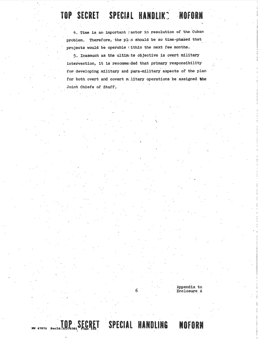 Justification for US Military Intervention in Cuba — leaf 30, printed page 6, facsimile of the released scan