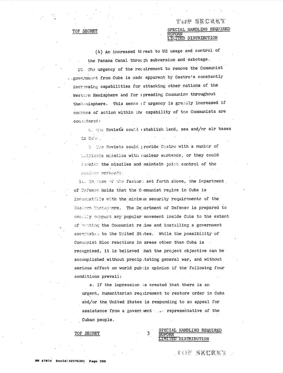 Justification for US Military Intervention in Cuba — leaf 42, printed page 3, facsimile of the released scan