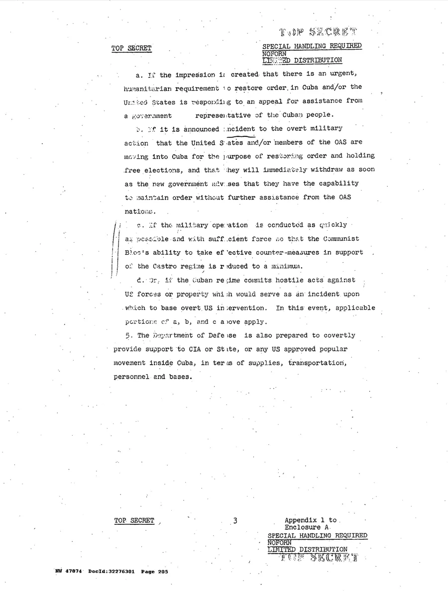 Justification for US Military Intervention in Cuba — leaf 47, printed page 3, facsimile of the released scan