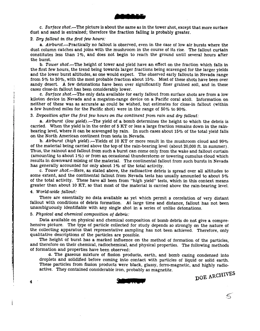 Report on Project Gabriel — leaf 5, printed page 4, facsimile of the released scan
