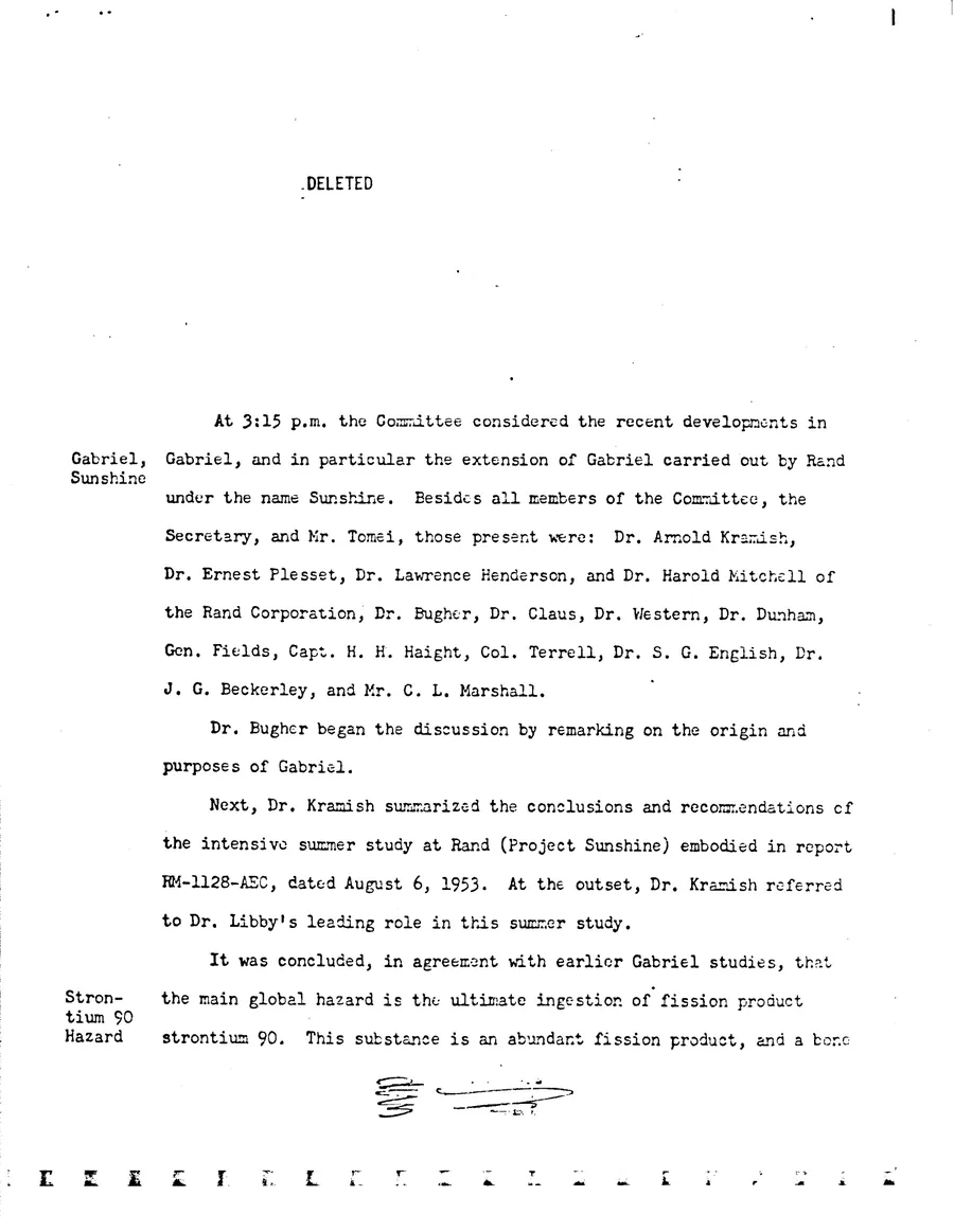 Report on Project Gabriel — leaf 38, facsimile of the released scan
