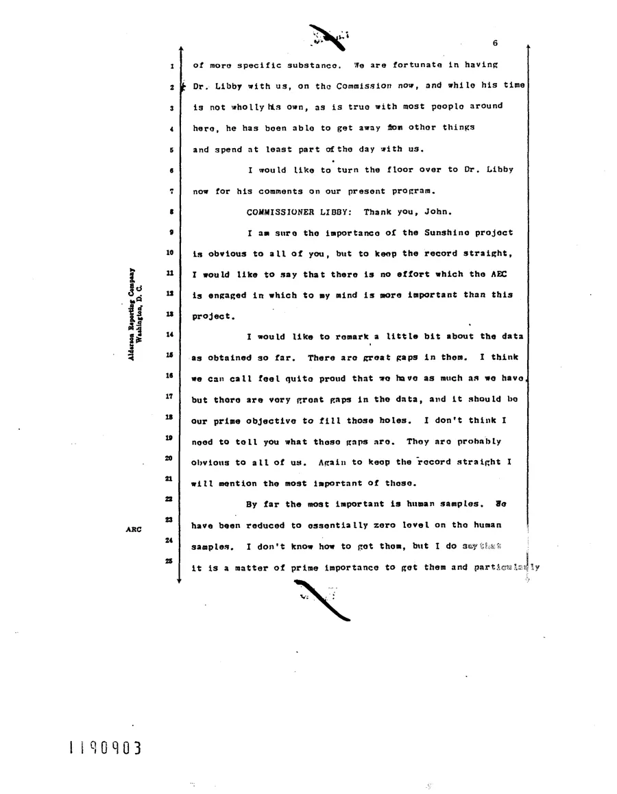 Report on Project Gabriel — leaf 70, printed page 6, facsimile of the released scan