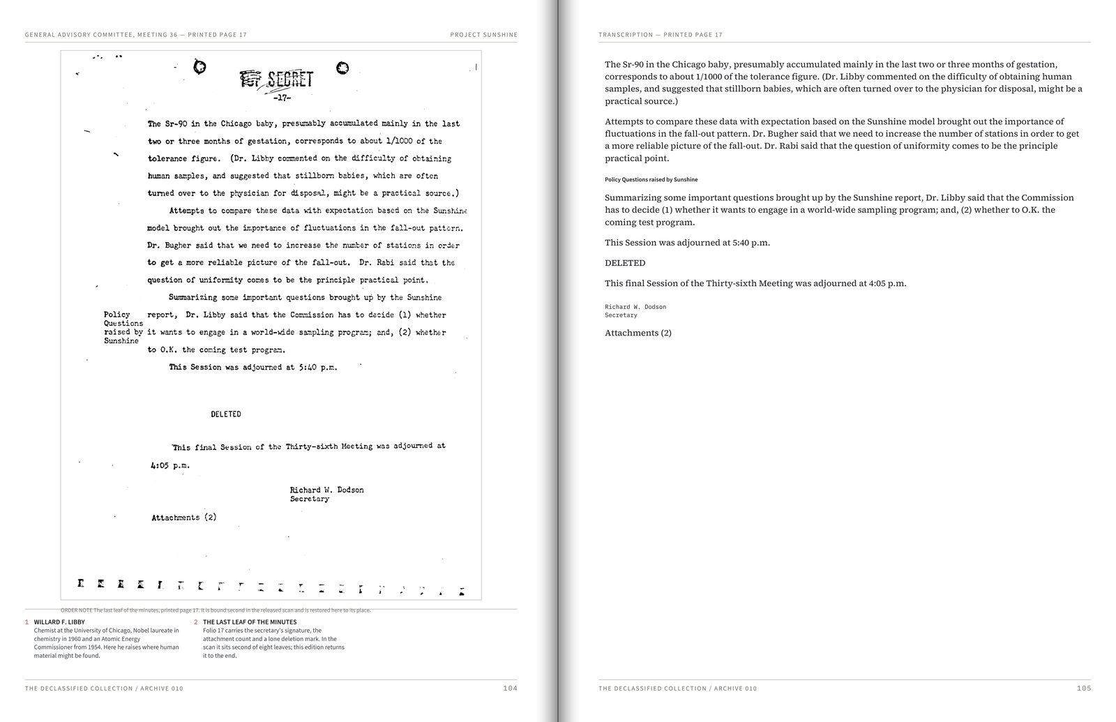 Spread 2 of Archive 010: The General Advisory Committee minutes, August 1953: the deleted version, the Gabriel session opening at 3:15 