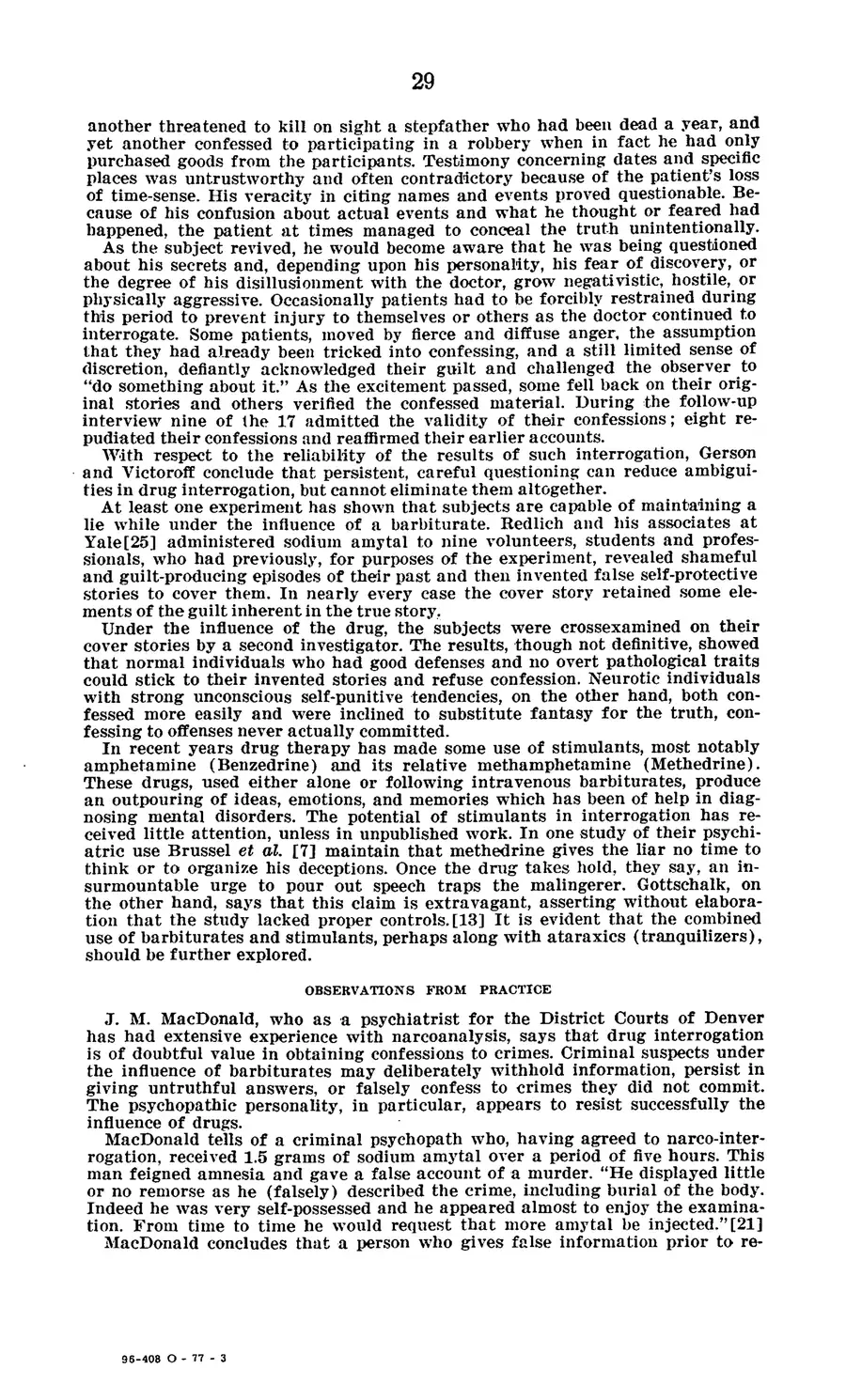 The 1977 MKULTRA hearing — United States Senate, 1977: source page 33 of 173, the released scan