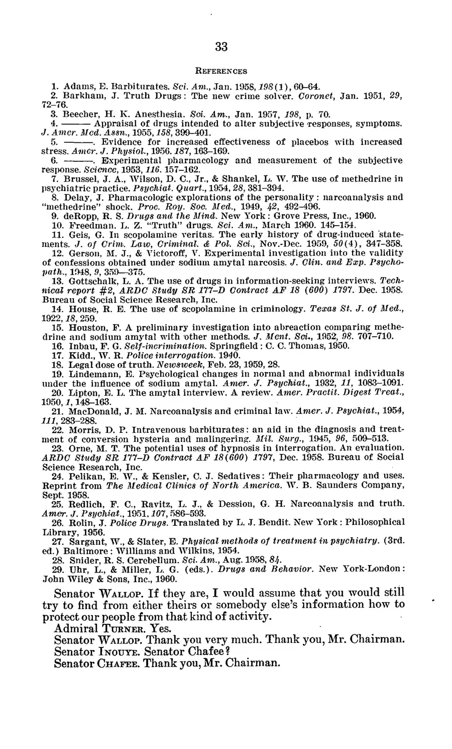 The 1977 MKULTRA hearing — United States Senate, 1977: source page 37 of 173, the released scan