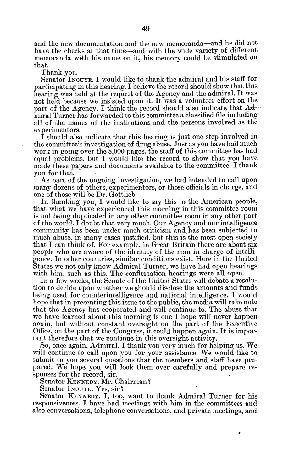 The 1977 MKULTRA hearing — United States Senate, 1977: source page 53 of 173, the released scan