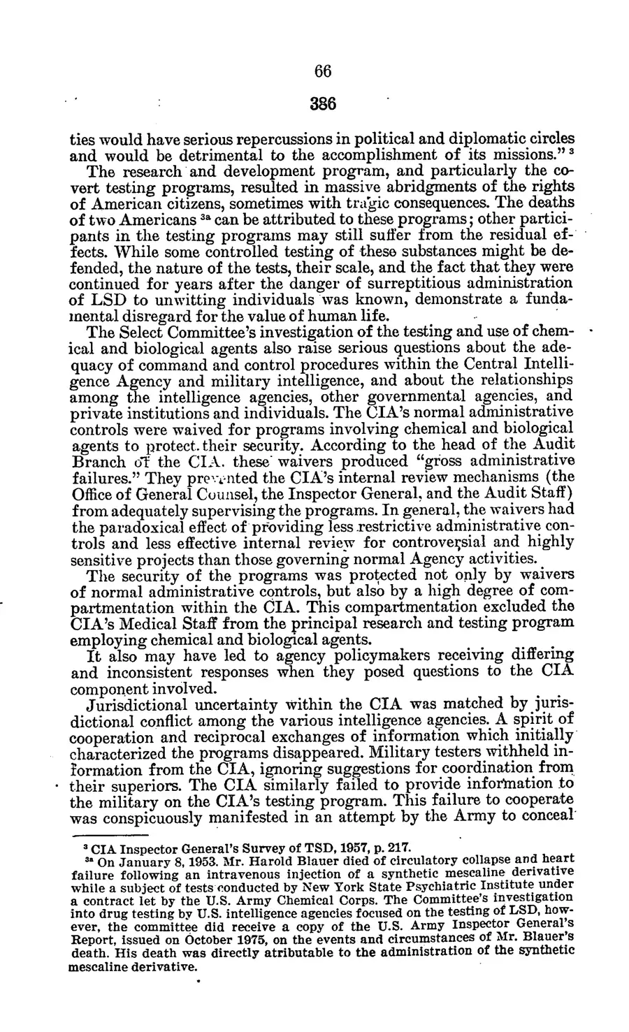 The 1977 MKULTRA hearing — United States Senate, 1977: source page 69 of 173, the released scan