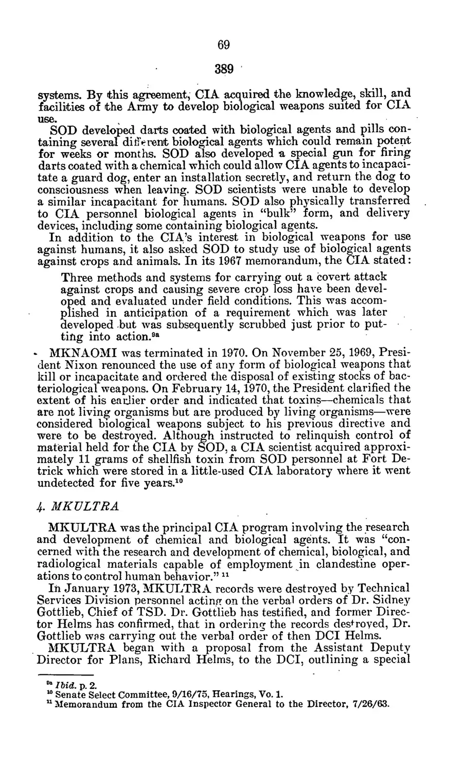 The 1977 MKULTRA hearing — United States Senate, 1977: source page 72 of 173, the released scan