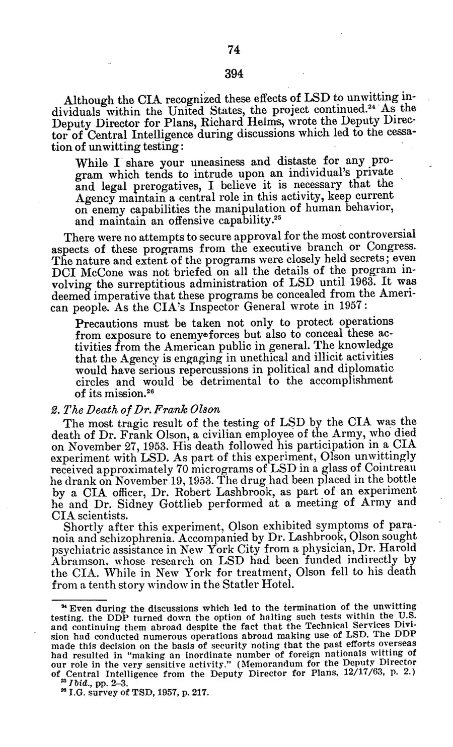 The 1977 MKULTRA hearing — United States Senate, 1977: source page 77 of 173, the released scan