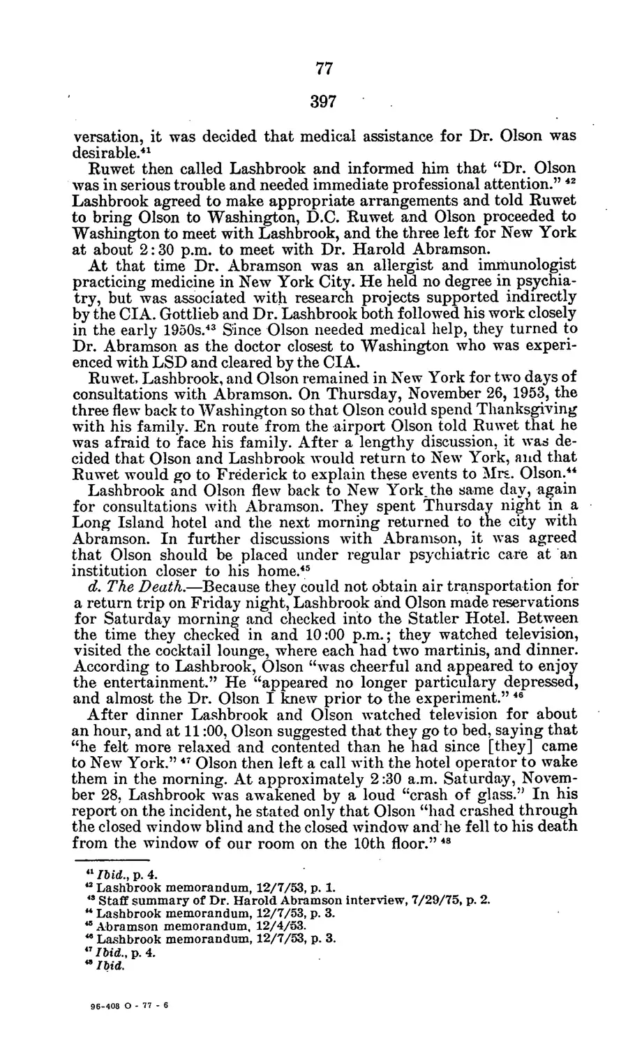 The 1977 MKULTRA hearing — United States Senate, 1977: source page 80 of 173, the released scan