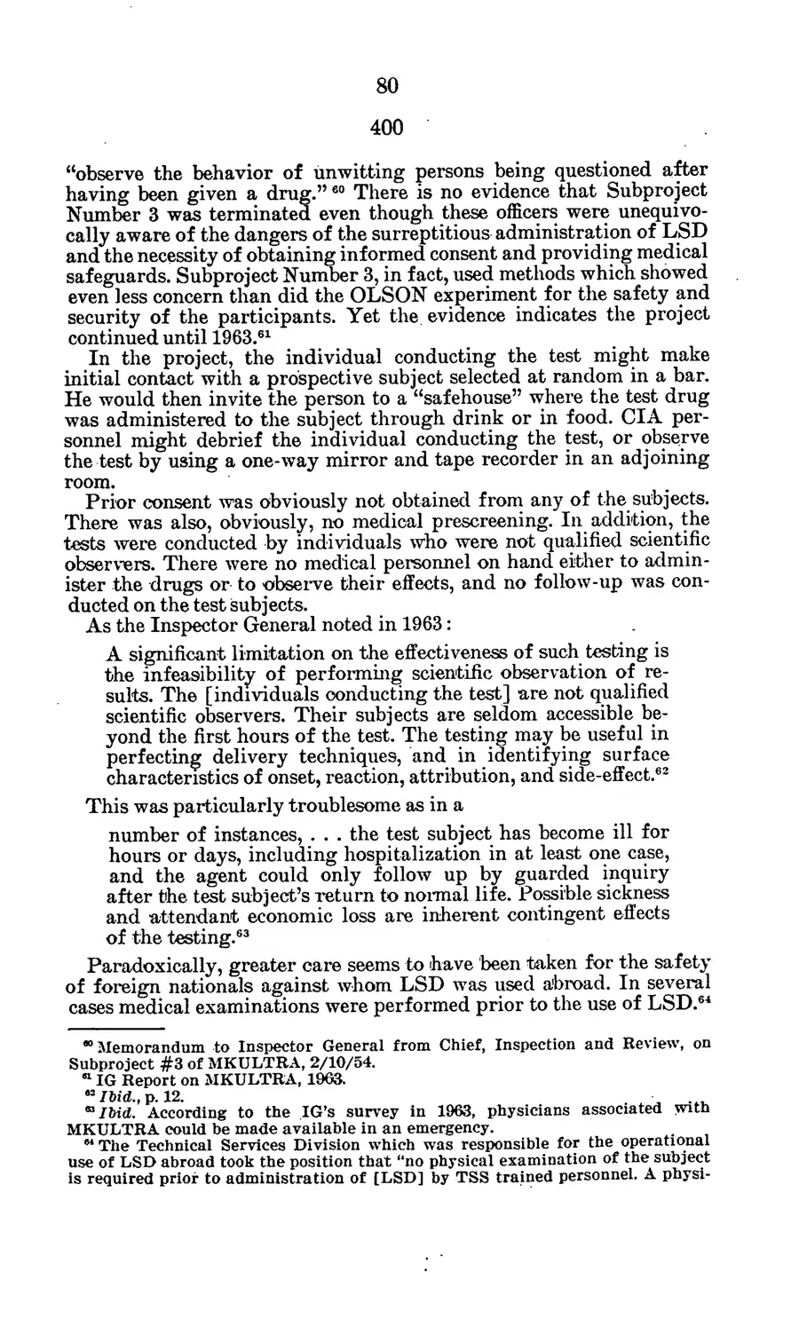 The 1977 MKULTRA hearing — United States Senate, 1977: source page 83 of 173, the released scan