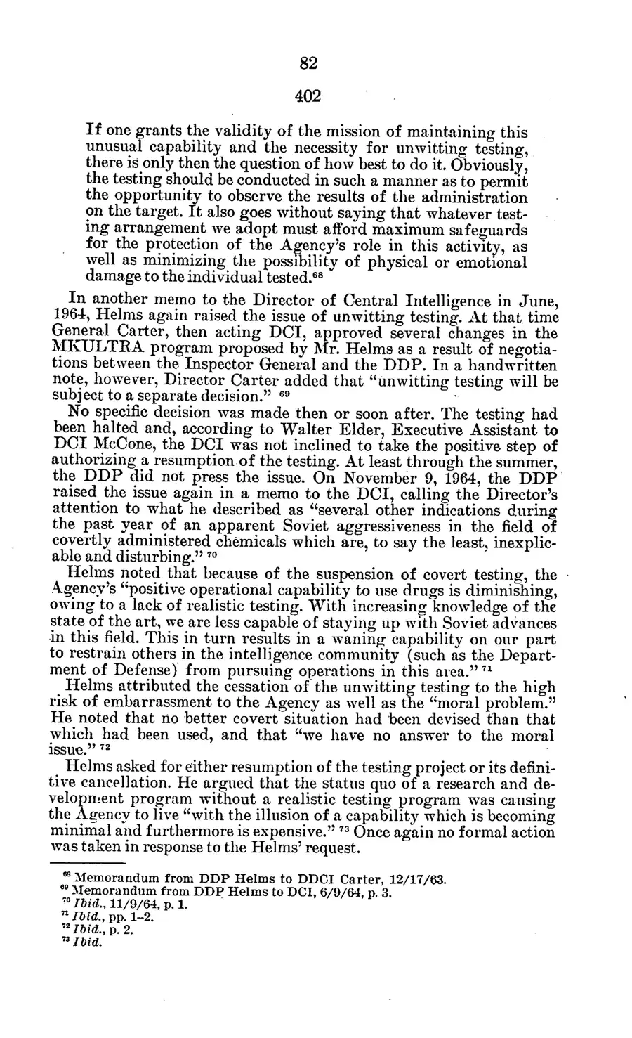 The 1977 MKULTRA hearing — United States Senate, 1977: source page 85 of 173, the released scan