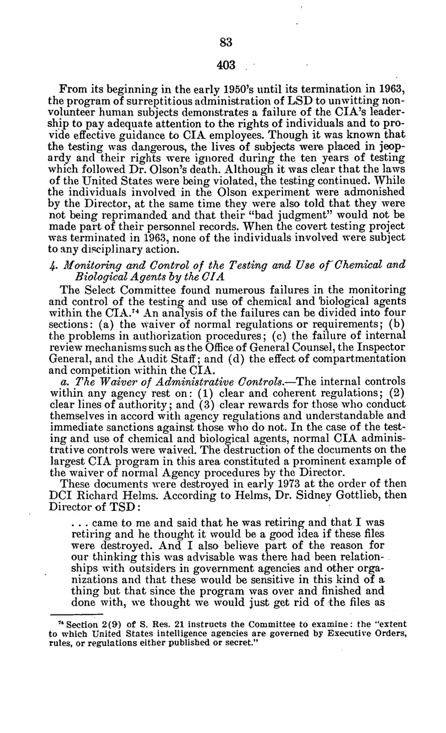 The 1977 MKULTRA hearing — United States Senate, 1977: source page 86 of 173, the released scan