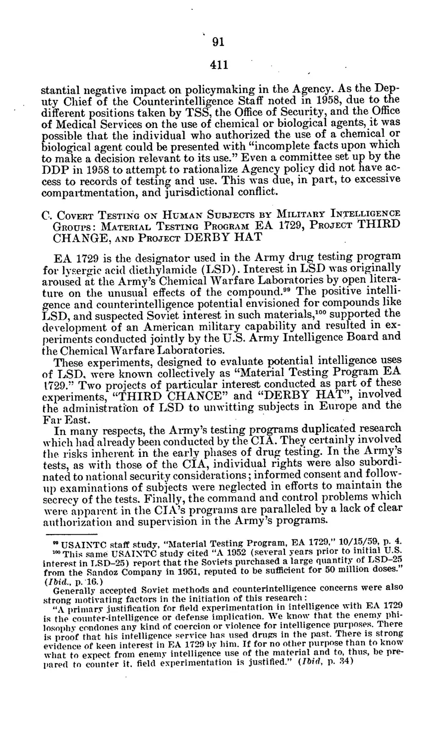 The 1977 MKULTRA hearing — United States Senate, 1977: source page 94 of 173, the released scan