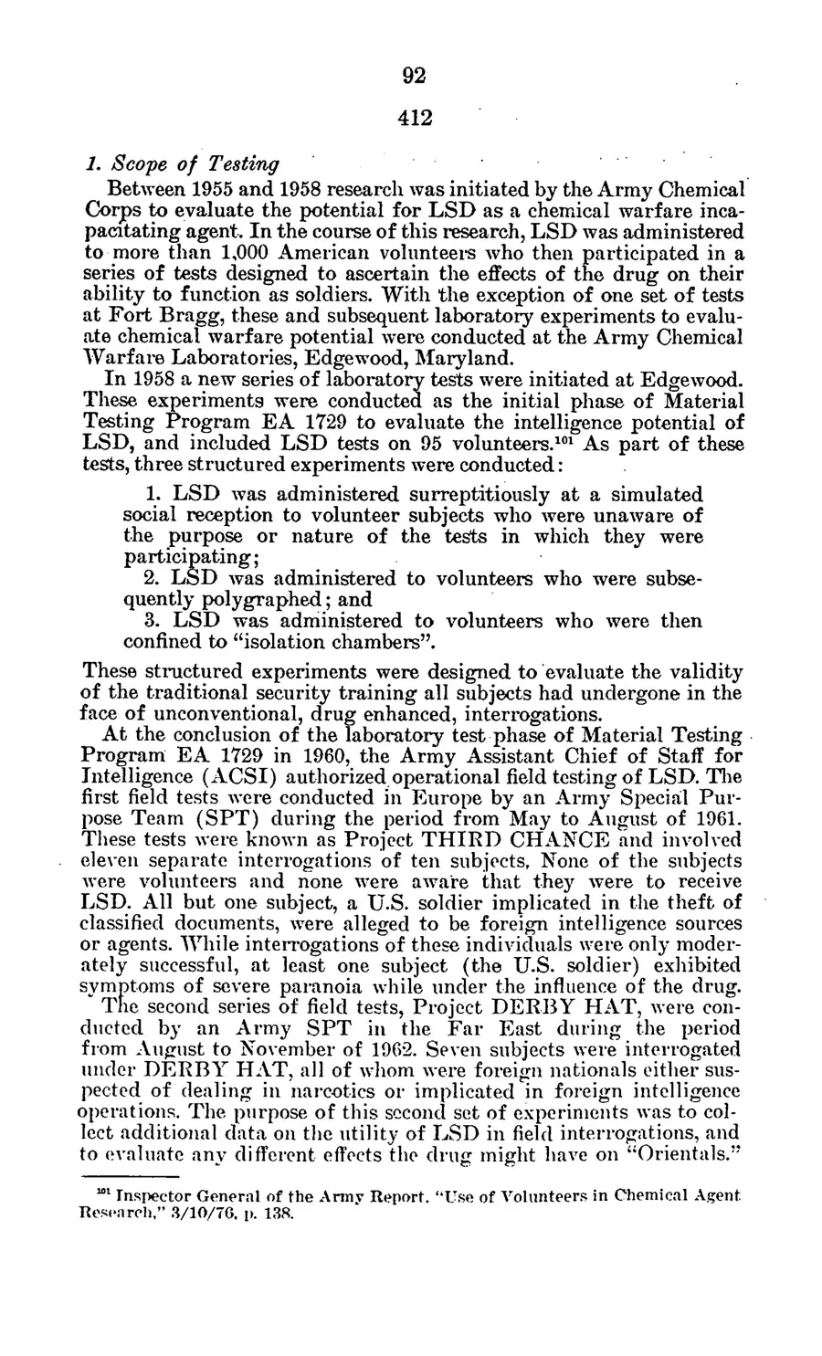 The 1977 MKULTRA hearing — United States Senate, 1977: source page 95 of 173, the released scan