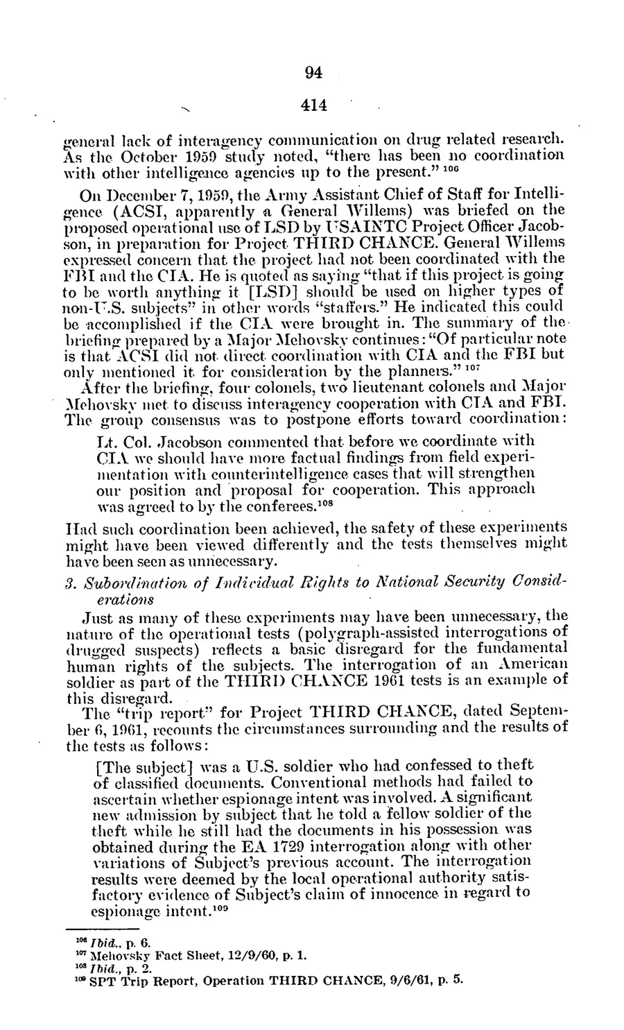 The 1977 MKULTRA hearing — United States Senate, 1977: source page 97 of 173, the released scan