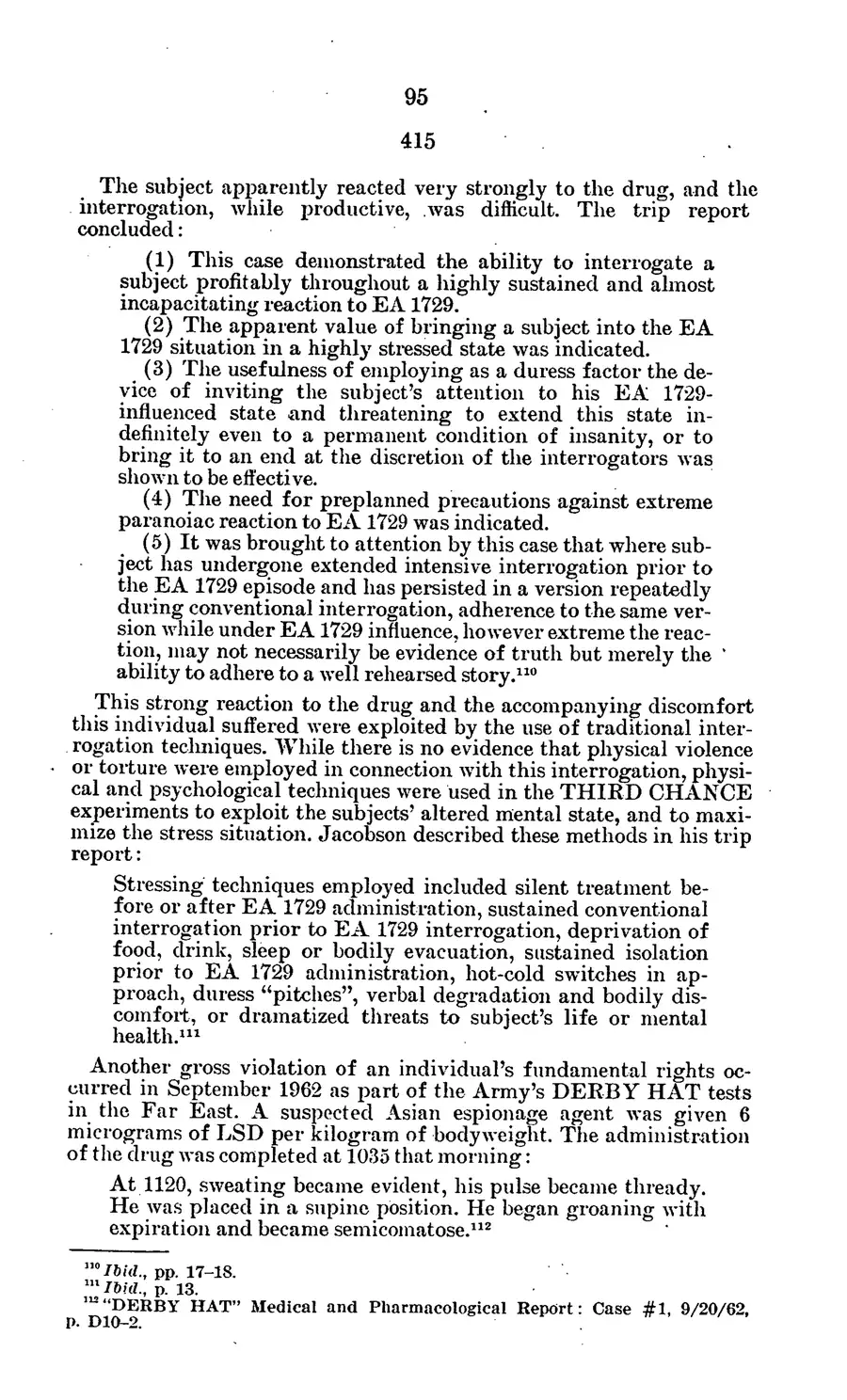 The 1977 MKULTRA hearing — United States Senate, 1977: source page 98 of 173, the released scan