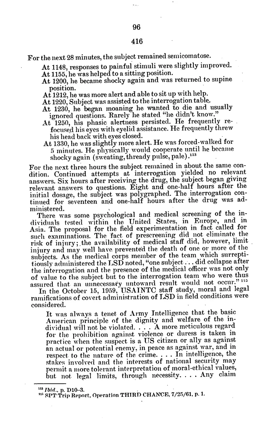 The 1977 MKULTRA hearing — United States Senate, 1977: source page 99 of 173, the released scan