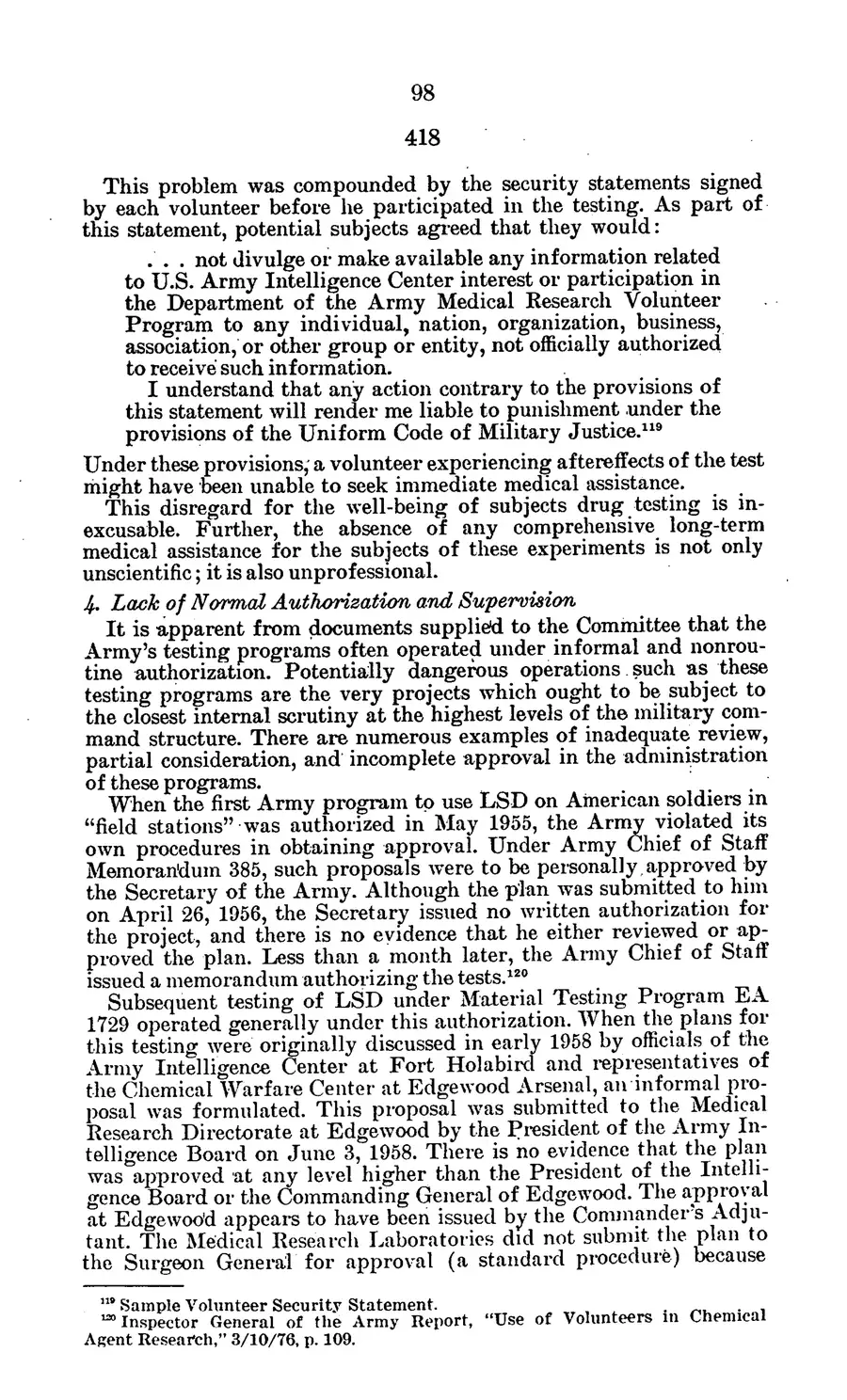 The 1977 MKULTRA hearing — United States Senate, 1977: source page 101 of 173, the released scan