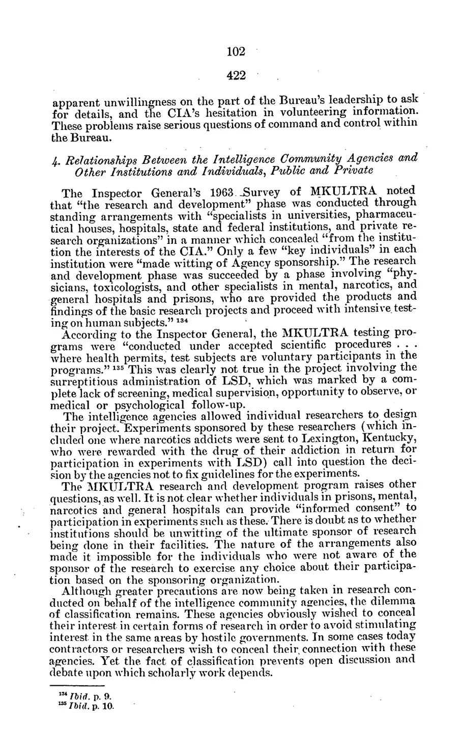 The 1977 MKULTRA hearing — United States Senate, 1977: source page 105 of 173, the released scan