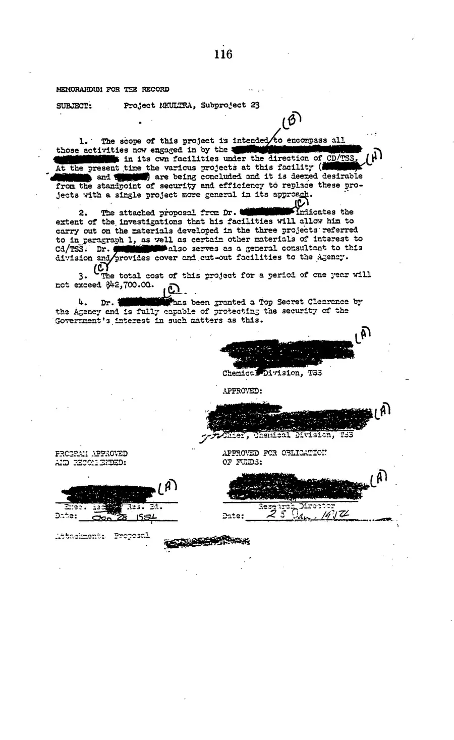 The 1977 MKULTRA hearing — United States Senate, 1977: source page 118 of 173, the released scan
