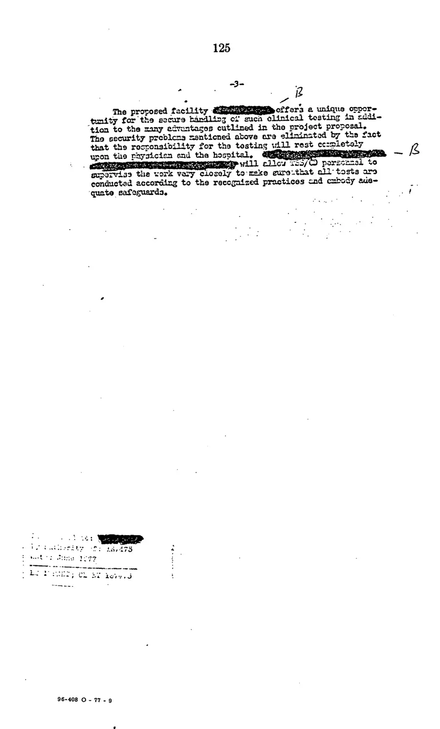 The 1977 MKULTRA hearing — United States Senate, 1977: source page 127 of 173, the released scan