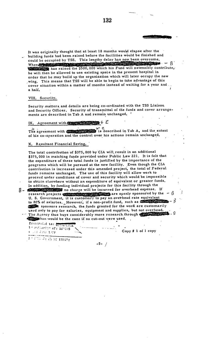 The 1977 MKULTRA hearing — United States Senate, 1977: source page 134 of 173, the released scan