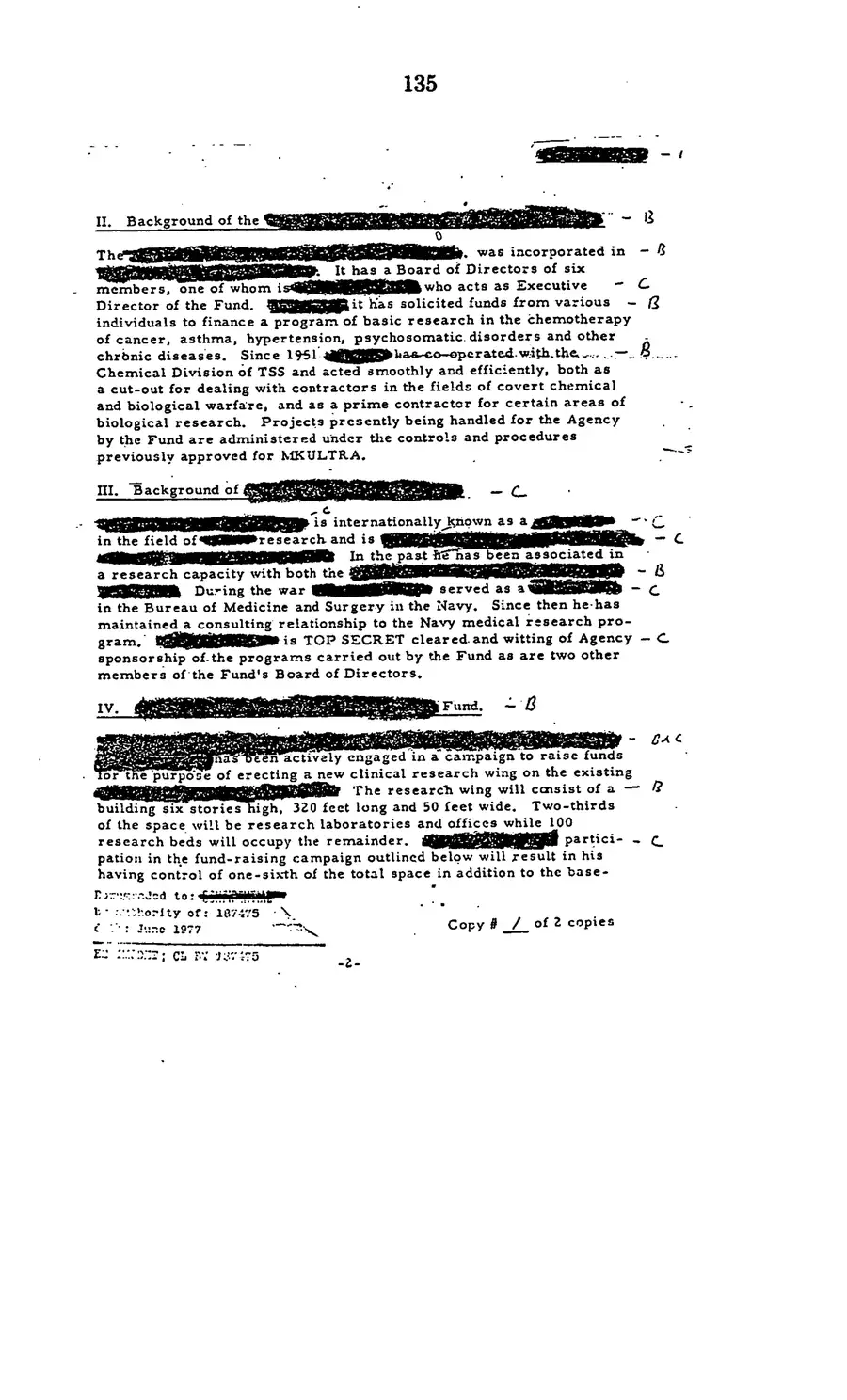 The 1977 MKULTRA hearing — United States Senate, 1977: source page 137 of 173, the released scan