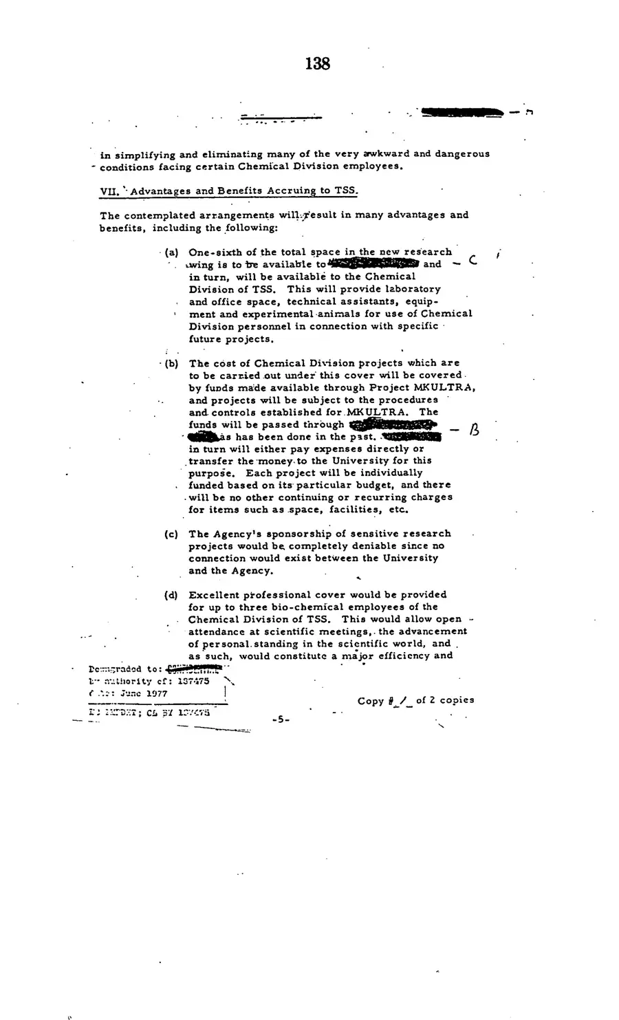 The 1977 MKULTRA hearing — United States Senate, 1977: source page 140 of 173, the released scan