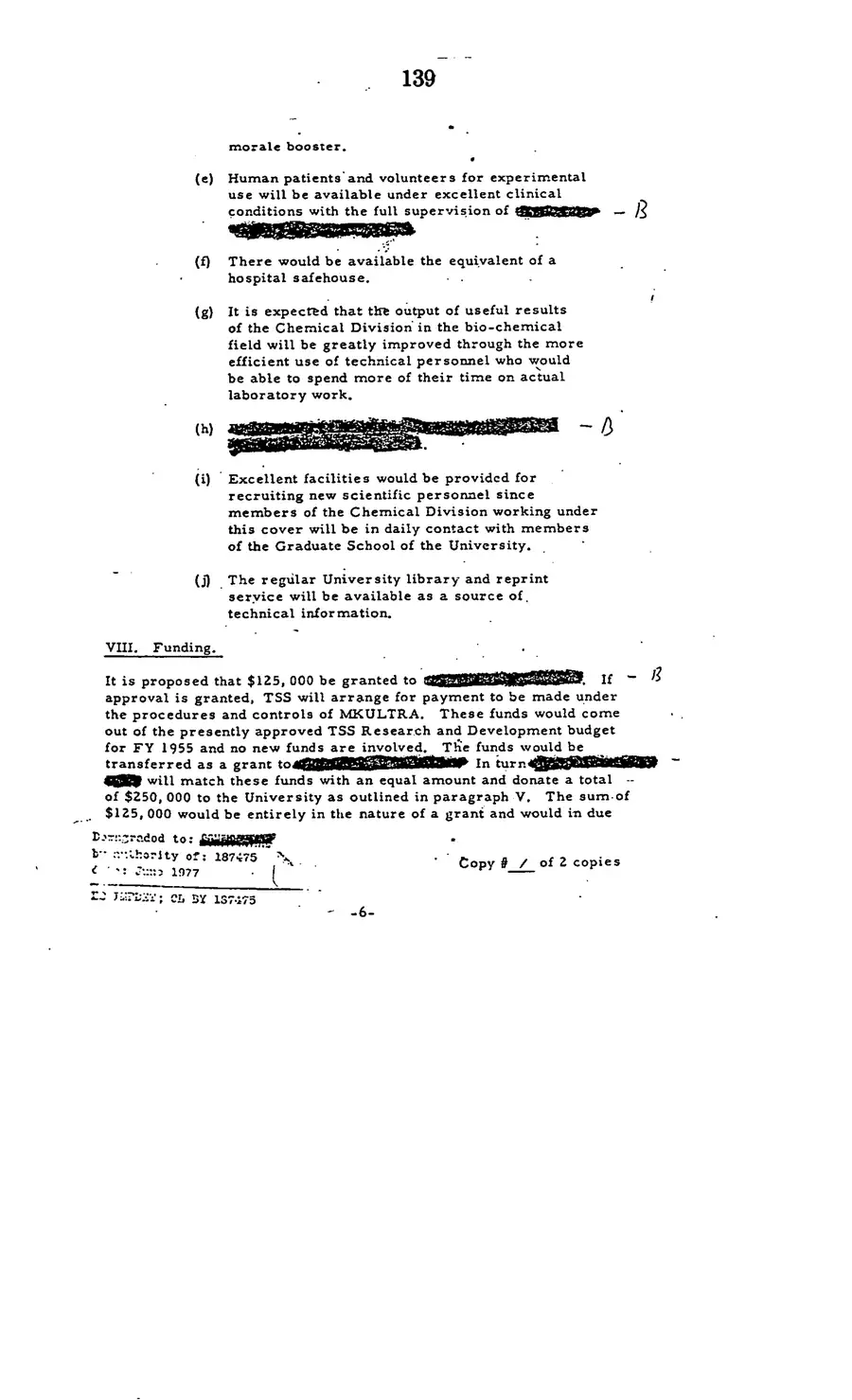The 1977 MKULTRA hearing — United States Senate, 1977: source page 141 of 173, the released scan