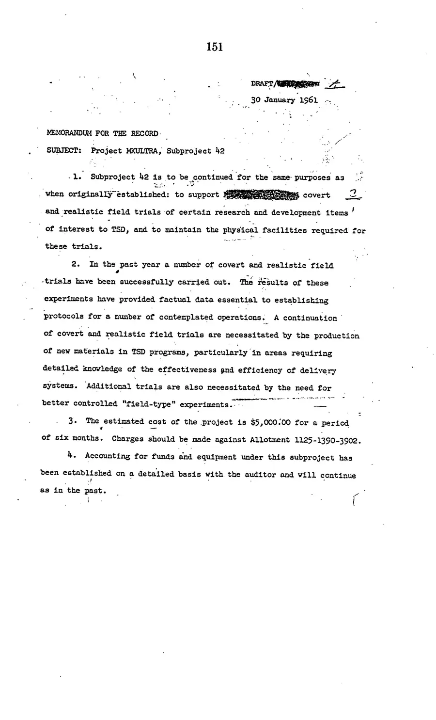 The 1977 MKULTRA hearing — United States Senate, 1977: source page 153 of 173, the released scan