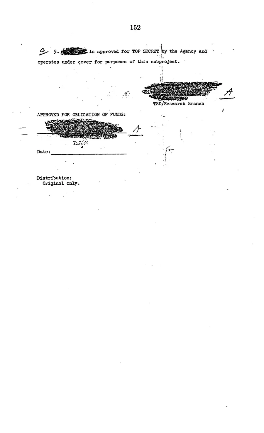 The 1977 MKULTRA hearing — United States Senate, 1977: source page 154 of 173, the released scan