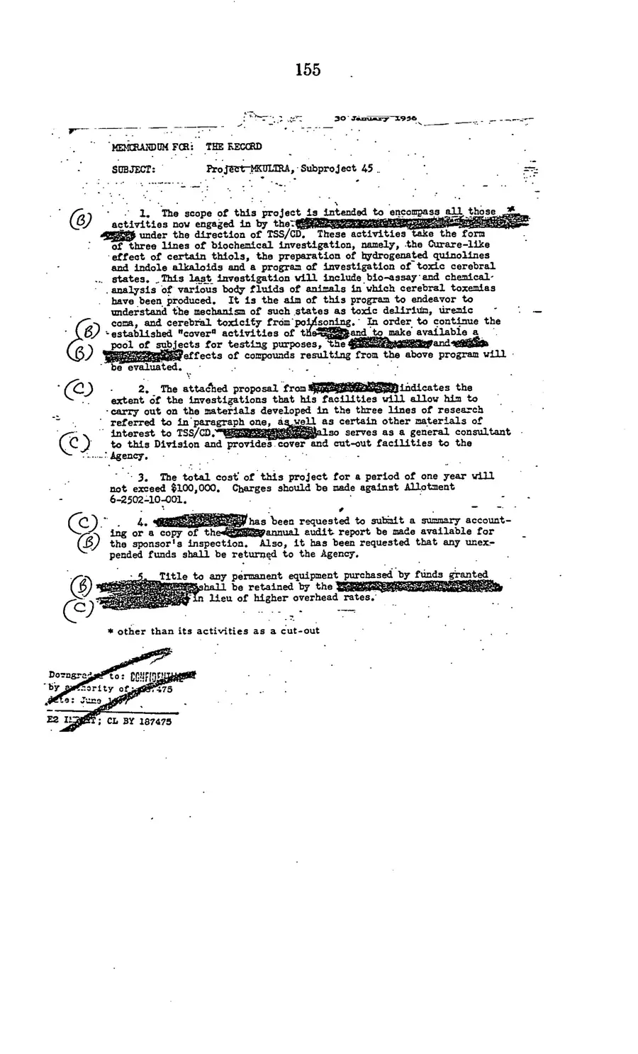 The 1977 MKULTRA hearing — United States Senate, 1977: source page 157 of 173, the released scan