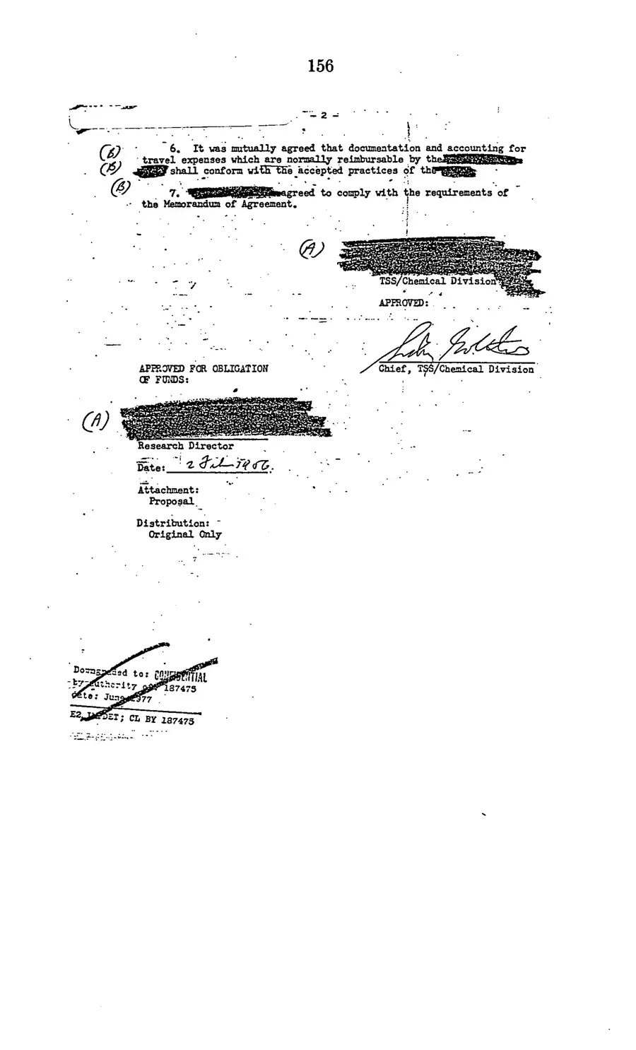 The 1977 MKULTRA hearing — United States Senate, 1977: source page 158 of 173, the released scan