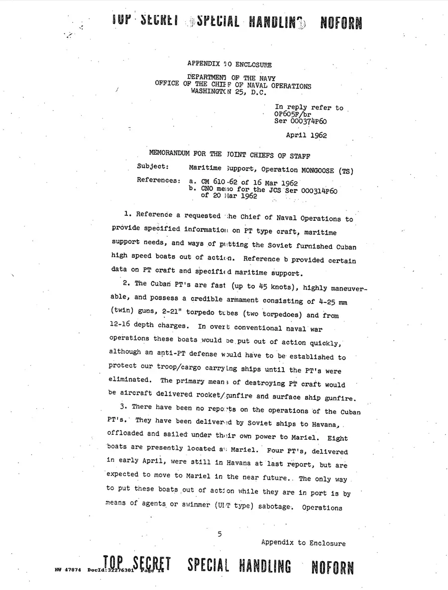 Operation Northwoods — Joint Chiefs of Staff, 1962: source page 14 of 212, the released scan