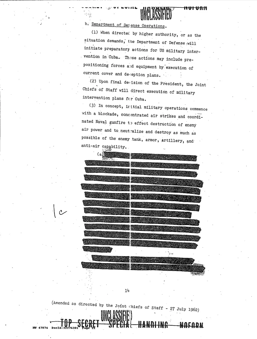 Operation Northwoods — Joint Chiefs of Staff, 1962: source page 21 of 212, the released scan