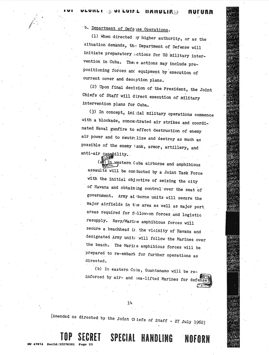 Operation Northwoods — Joint Chiefs of Staff, 1962: source page 23 of 212, the released scan